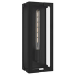 Young Outdoor Wall Light - Matte Black / Clear