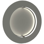 Boks Round Wall Light - Satin Pewter / Opal Acrylic