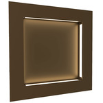 Boks Square Wall Light - Cast Bronze / Opal Acrylic