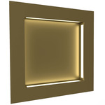Boks Square Wall Light - New Brass / Opal Acrylic