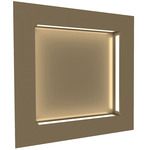Boks Square Wall Light - Smokey Brass / Opal Acrylic