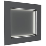 Boks Square Wall Light - Smoked Silver / Opal Acrylic