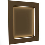Boks Rectangle Wall Light - Cast Bronze / Opal Acrylic