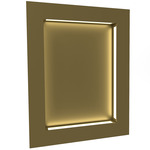 Boks Rectangle Wall Light - New Brass / Opal Acrylic
