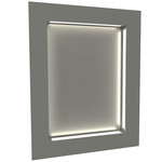 Boks Rectangle Wall Light - Satin Pewter / Opal Acrylic
