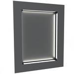 Boks Rectangle Wall Light - Smoked Silver / Opal Acrylic