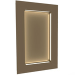 Boks Rectangle Wall Light - Smokey Brass / Opal Acrylic