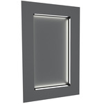 Boks Rectangle Wall Light - Smoked Silver / Opal Acrylic