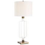 Outline Portable Table Lamp - Brass / Clear / White
