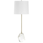 Valentina Portable Table Lamp - Antique Brass / White