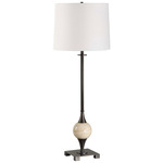 Dempsey Table Lamp - Bronze / Natural / White