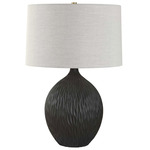 Levee Table Lamp - Satin Black / Light Grey