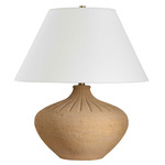 Eldon Table Lamp - Brown / Brass / White