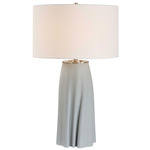 Cover Up Table Lamp - Light-Blue / Antique-Brass / White