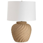 Farai Table Lamp - Sand / Brass / White
