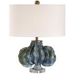 Ruffle Up Table Lamp - Multicolor / White