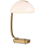 Bend The Rules Desk Lamp - Antique Brass / White