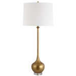 Good As Gold Table Lamp - Brushed Antique Gold / White