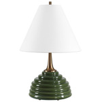 Mckay Table Lamp - Green / Brass / White
