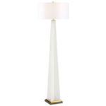 Rosin Floor Lamp - White / Antique Brass / Black / White