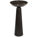 Hastings Accent Table - Dark Bronze / Brown Marble