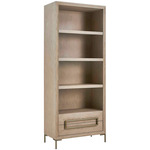 Alessia Etagere - Brushed Brass / Light Oak