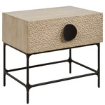 Lunar Side Table - Black / Light Wood