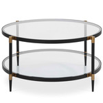 Chadid Coffee Table - Black / Gold / Clear
