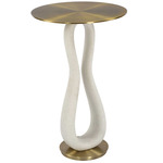 Sonia Accent Table - Brass / White