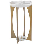 Kolkata Accent Table - Brass / Clear