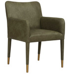 Conifer Dining Armchair - Brushed Brass / Pine