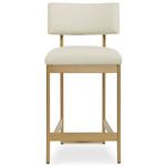 Apsley Counter Stool - Brass / White