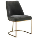 Hanni Dining Chair - Brass / Charcoal