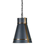 Brasserie Pendant - Blackened Zinc / Heritage Bronze