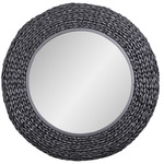 Athena Round Mirror - Black / Mirror