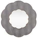 Scallop Wall Mirror - Gray Shagreen / Mirror