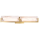 Mingle Bathroom Vanity Light - Satin Brass / Clear Swirl