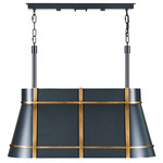 Brasserie Linear Pendant - Blackened Zinc / Heritage Bronze