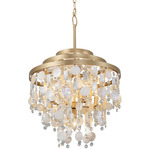 Kalani Chandelier - French Gold / Capiz