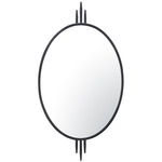 Propaganda Oval Wall Mirror - Black / Mirror
