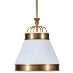 Savarin Pendant - Brass / White