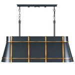 Brasserie Linear Pendant - Blackened Zinc / Heritage Bronze