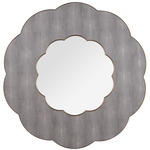 Scallop Wall Mirror - Gray Shagreen / Mirror