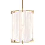 Mingle Pendant - Satin Brass / Clear Swirl