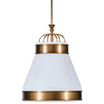 Savarin Pendant - Brass / White