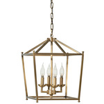 Gridlock Pendant - Brass
