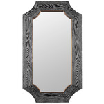 Farra Rectangular Wall Mirror - Cerused Black / Mirror