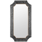 Farra Rectangular Wall Mirror - Cerused Black / Mirror
