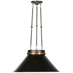 Mood Swings Round Pendant - Black / Brass