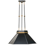Mood Swings Hexagonal Pendant - Black / Brass